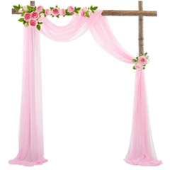 Chiffon Wedding Arch Draping Fabric,75*600Cm Wedding Arch Drapes Sheer Backdrop