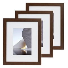8×10 Picture Frame Set of 3, Photo Frame Display 5×7 Pictures with Mat or 8×1…