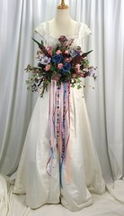 Bohemian Dreams Wildflower Faux Silk Wedding Bouquet
