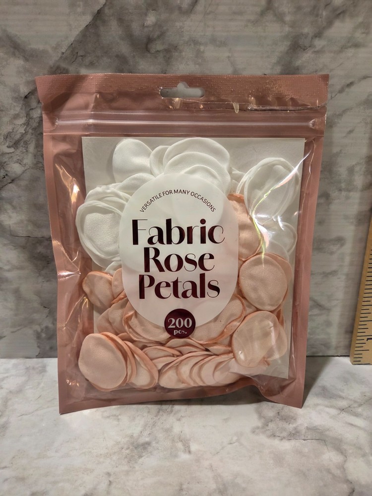 Open Package Fabric Rose Petals White & Pink 200 Pcs Vivitar