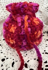 2 Crochet Drawstring Bags Wedding Party Favor Pouch Jewelry Gift Coin Dice Bags