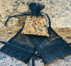 50 Black and White Birdseed Bags, Organic Wedding Toss, All Natural, Eco++++