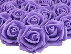 Silk daffodil and lavender rose bouquet