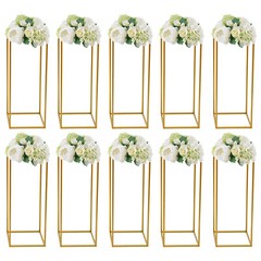 10Pcs 23.6» Tall Gold Metal Flower Stand for Wedding Table Centerpieces Decor！！