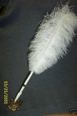 Wedding Plume Pen with gold filigree pen base