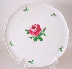 Vintage Hutschenreuther Pink Rose 32cm Charger/Service/Decorative Plate Germany