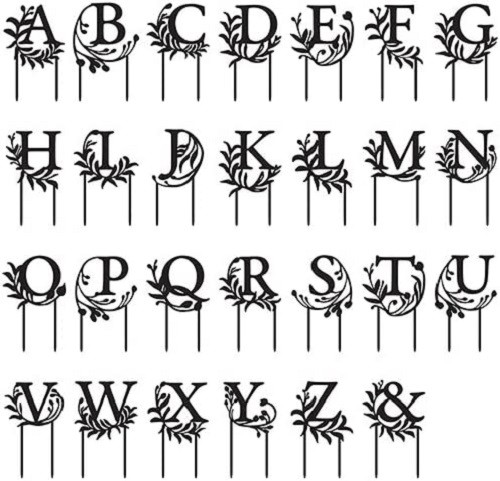 Weddingstar Inc. 4466-T Weddingstar Modern Fairy Tale Monogram «T» Acrylic Cake