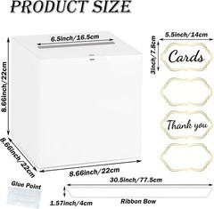 White Wedding Card Box Reception Party Card Money Holder Box