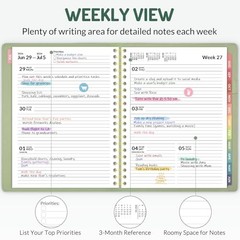 Planner 2026-2027, Academic Planner 8.5″x11″ (Jul 2026-Jun 2027) olive green