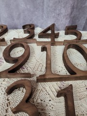 Rustic Wood Table Numbers 1-15 Freestanding Wedding Event Table Markers