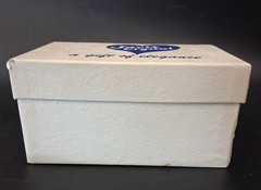 Vintage 1950’s Javit Crystal Bride & Groom Wedding Champagne Coupe Set in Box