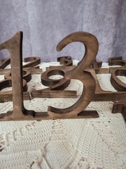 Rustic Wood Table Numbers 1-15 Freestanding Wedding Event Table Markers
