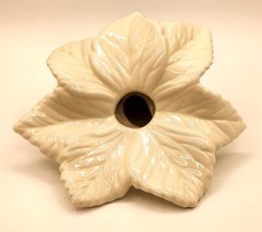 Vtg Epergne Wedding Bouquet Holder White Ceramic Floral Bridal Flower Vase *PICS