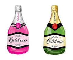 Champagne Bottle Shaped Mylar Helium Balloon Party and Wedding Decorations