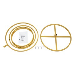 Gold Metal Round Hoop Flower Stand, Detachable Backdrop for Weddings