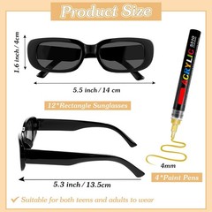 Flutesan 5.5 inches/14 cm x 1.6 inches/4 x 5.3 inches/13.5 cm, Black,gold