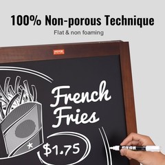 A Frame Chalkboard Sign, Double-Sided Sidewalk Signs, Freestanding Vintage Woode