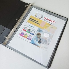 11 Holes Clear Poly Envelope Binders Pocket Insert with Hook and Loop Closure…