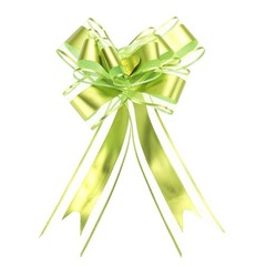10pcs 6 Inch Pull Bow Gift Wrapping Organza Bows Ribbon Fruit Green