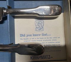 Kirk & Matz Wedding Cake Knife & Server Set, 2pc Glossy Stainless Steel