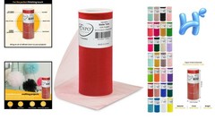 Luxurious Matte Red Tulle Fabric – 6×25 Yards for Costumes and Decorations