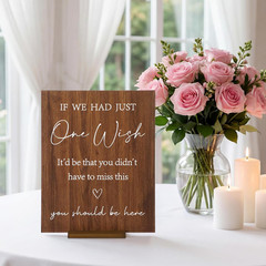 Wedding Memorial Sign Wooden Table Signs with Stand You