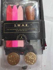 American Crafts SWAK Wax Seal Kit 1-Rose & 1-Sunflower Coin Design