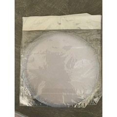 24 TULLE WRAPPERS White Organza W/ Silver Edge CIRCLES 9″ DIY Party Favors