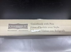 Guest Book & Pen Set by Celebrate It: Burlap Cover – Weddings; Anniversaries