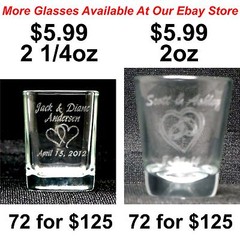 Case of 24 – Personalized Tumbler Glasses Custom Wedding Party Anniversary Gifts