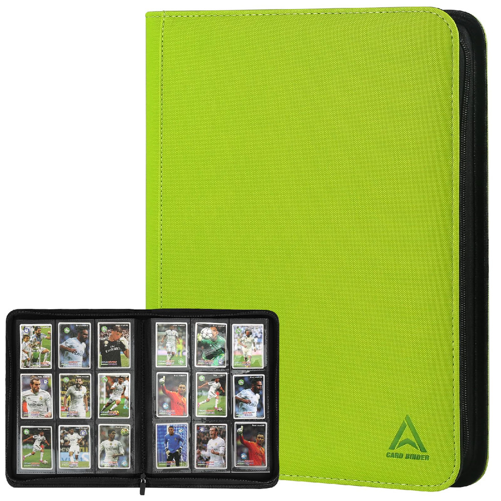 Arkeiliy 9 Pocket Card Binder – 540 Capacity Zip Closure Premium
