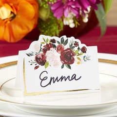 Set of 50 – Burgundy & Blush Place Cards