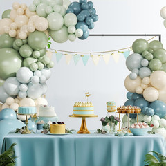 Dusty Blue Sage Green 18×18″, «5×12», «10×10», «15×5
