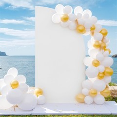 Spandex Half Moon Arch Cover Fitted Double Sided Stretchy Backdrop for Wedding