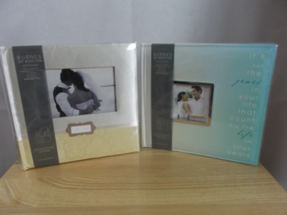 BURNES OF BOSTON PHOTO ALBUMS (2) – EACH HOLDS 140 4X6 OR 80 5X7 PHOTOS – NWT