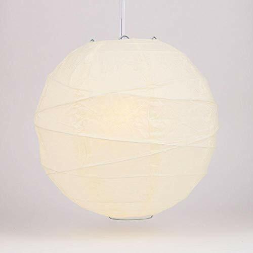 Quasimoon 24″ Beige Irregular Ribbed Paper Lantern (10 PACK) by PaperLanternS…