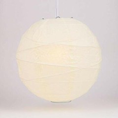 Quasimoon 24″ Beige Irregular Ribbed Paper Lantern (10 PACK) by PaperLanternS…