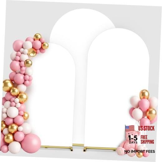 Arch Covers Set of 3(7.2FT+6.6FT+6FT), Stretchy Spandex 7.2+6.6+6 FT White
