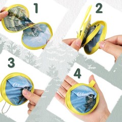 8.3 inches (unfolded), 3.2 (folded), yellow, green, pink and blue