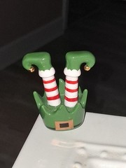 MINT Nora Fleming Mini Jingle Toes A143 Christmas Elf Legs Stoneware