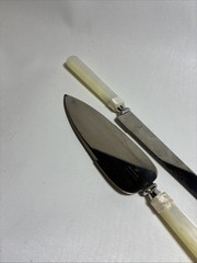 Hallmark Wedding Cake Cutting Set Stainless Steal Pearl Like Handles Japan