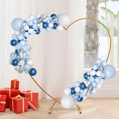 Large Heart Archway Wedding Backdrop Stand Gold Arch Frame Flower Balloon Decor