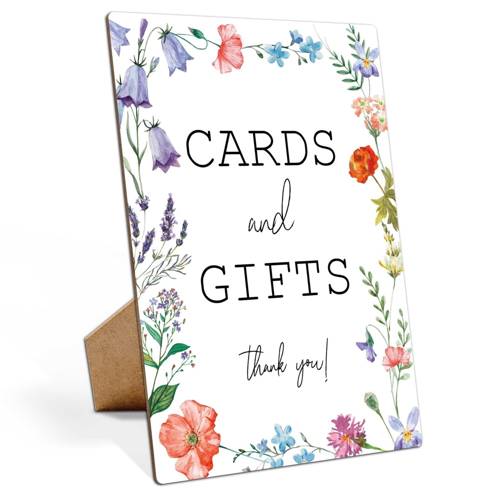 Boho Bridal Shower Sign, Wildflower Bar Signage Party, 8×11 Wooden Play Sig