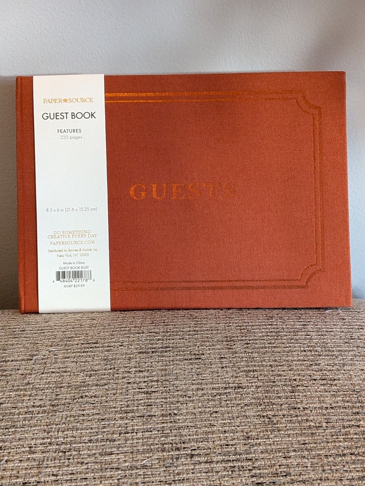 Paper Source Burnt Orange Guest Book For Weddings And Parties 220 Pages