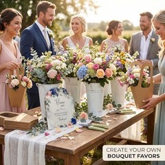 DIY Flower Bloom Bar Kit – All-In-One Bouquet Supplies – Vintage Metal Buckets