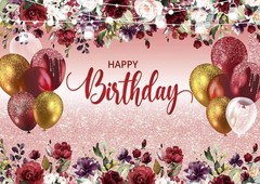 7x5ft Happy Birthday Decorations Women Girls Birthday Party Backdrop Glitter …