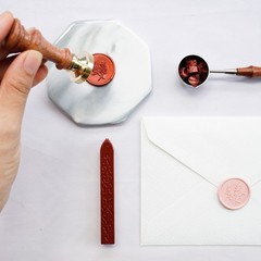 Cherry Blossoms Wax Seal Stamp, Flower Sealing Wax Stamp Classic Retro, Brown