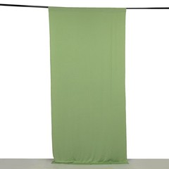 5 ft x 10 ft SAGE GREEN 4-Way Stretch Spandex Divider Backdrop Curtain Wedding