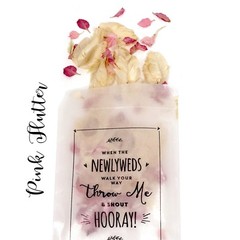 Newlywed Confetti Glassine bags Confetti ,wedding, throw me, peel & Seal x 100