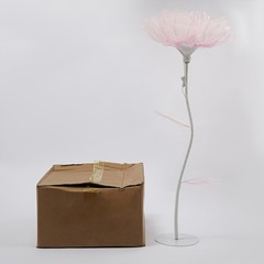 Flower Decoration With Light Pink Large Electric Auto-open Artificial Flower